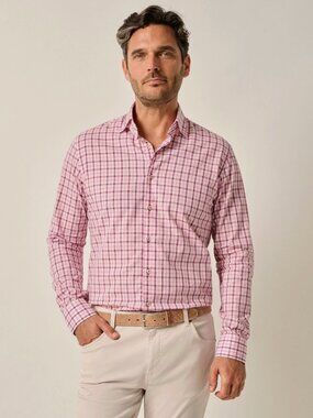 NWT Johnnie-O *Top Shelf* Cotton/Linen Button Down Sz L